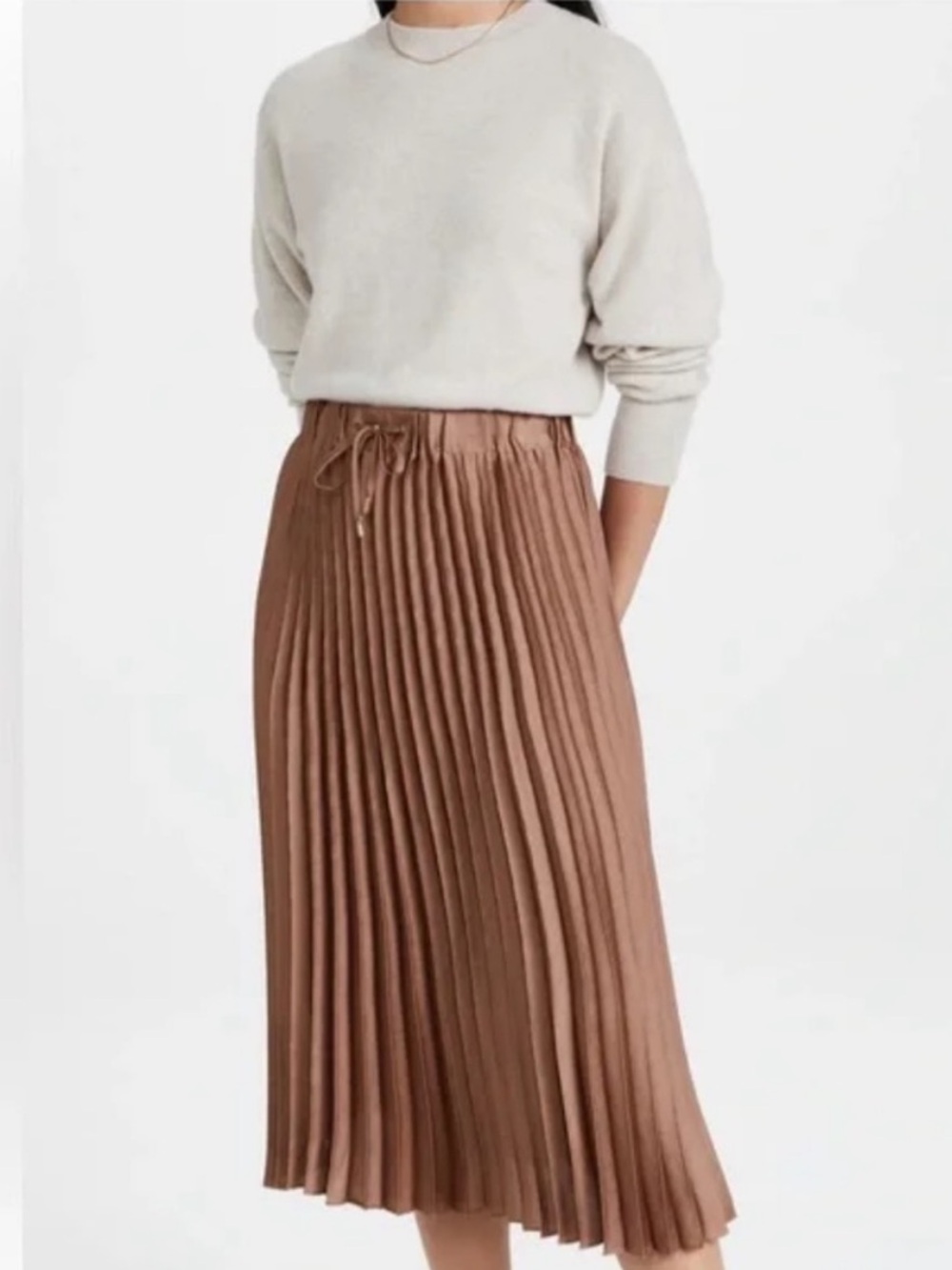 Scotch and Soda Pleated Metallic Midi Skirt Small
